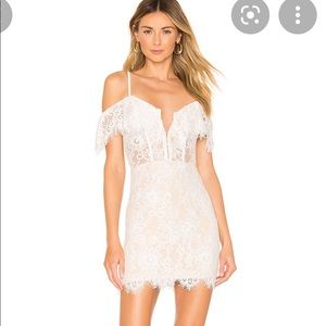 NBD X Naven Allie x Revolve white lace mini dress NWT Bridal Bachelorette